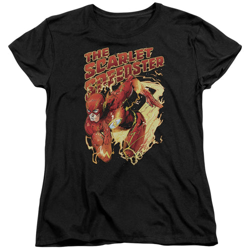 Justice League Scarlet Speedster Womens T-Shirt