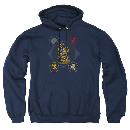 Game of Thrones 4 Houses 4 The Throne Pullover Hoodie