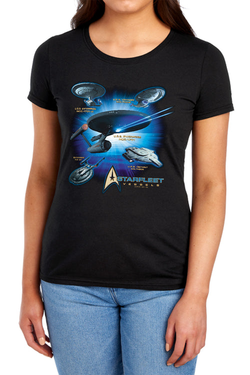 Star Trek Starfleet Vessels Womens T-Shirt