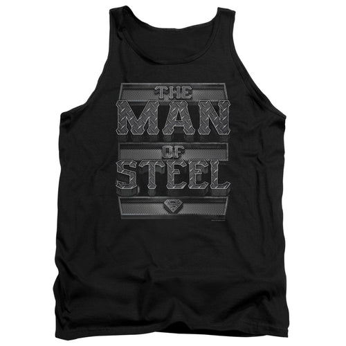 Superman Steel Text Tank Top