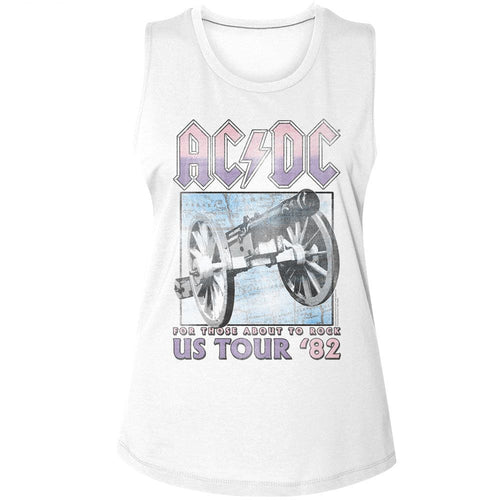 AC/DC Ladies Muscle Tank - Those About to Rock Tour