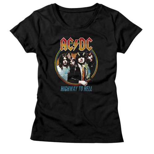 AC/DC Ladies T-Shirt - Highway to Hell Tricolor