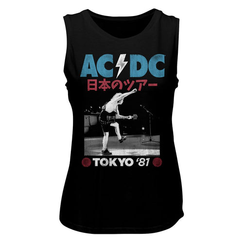 AC/DC Ladies Muscle Tank - Tokyo 81