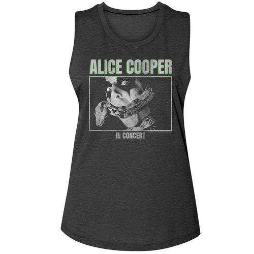 Alice Cooper Ladies Muscle Tank - In Concert