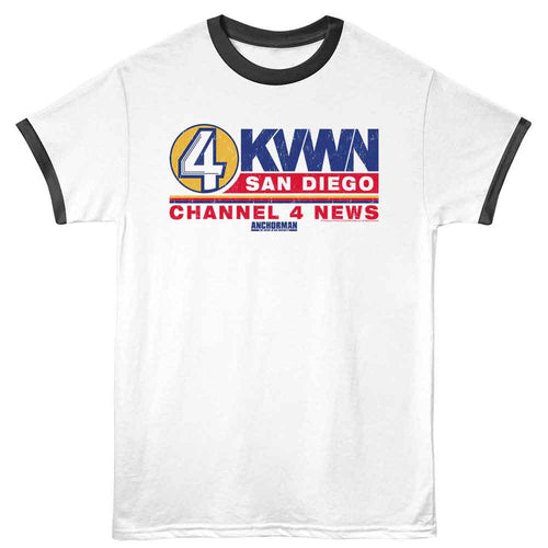 Anchorman Ringer T-Shirt - Channel 4 News Logo