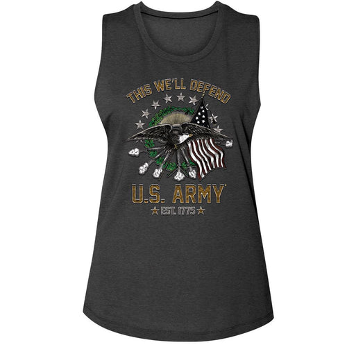 US Army Ladies Muscle Tank - This We Will Defend