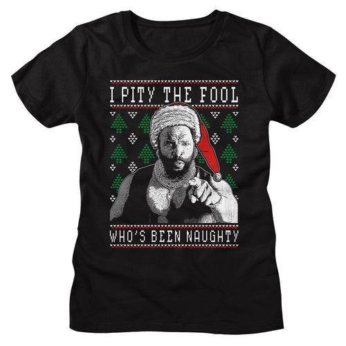 Mr. T Ladies T-Shirt - Whos Been Naughty