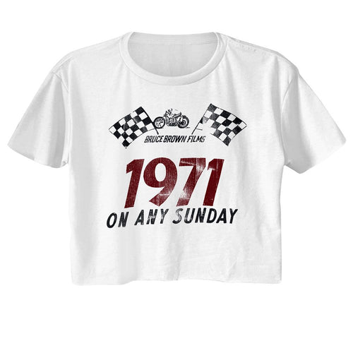 Bruce Brown Films Ladies Crop Top - 1971 Any Sunday