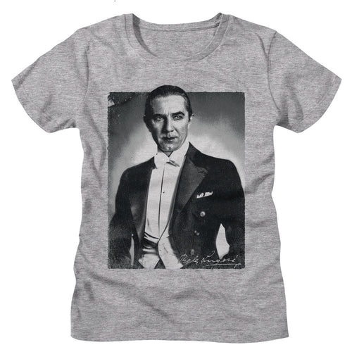 Bela Lugosi Ladies T-Shirt - BW Portrait