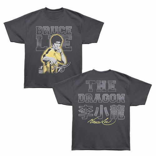 Bruce Lee Oversized T-Shirt - The Dragon Large Font F&B