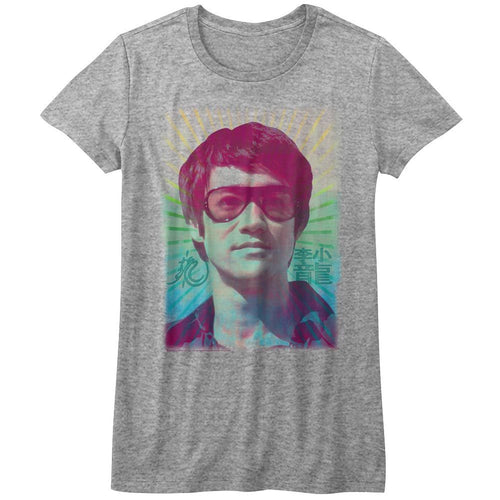 Bruce Lee Ladies T-Shirt - Rainbow
