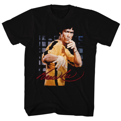 Black Bruce Lee t-shirt featuring Bruce Lee compact name design