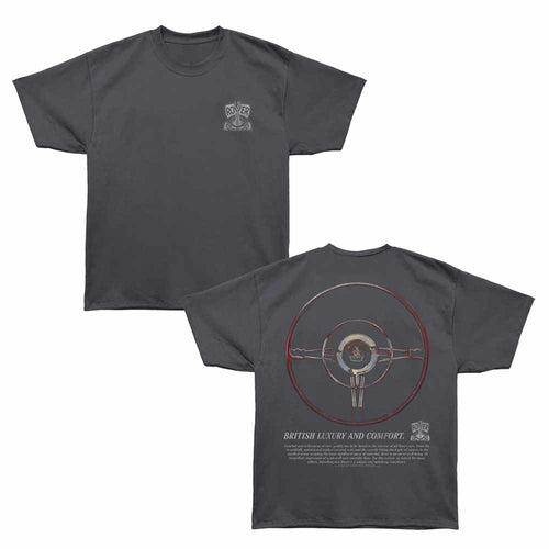 British Motor Heritage Oversized T-Shirt - Rover Wheel F&B