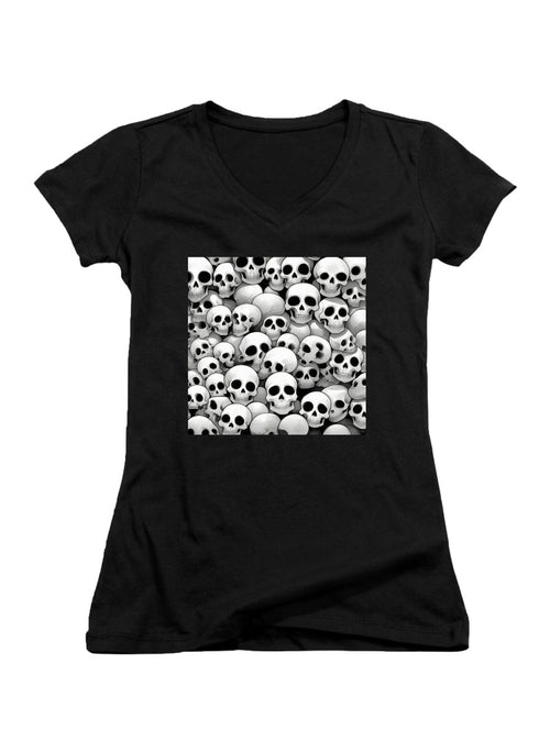 Black Boneheads United Juniors V-Neck T-Shirt