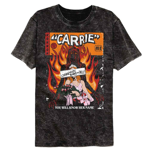 Carrie Mineral Wash T-Shirt - Flaming Cover