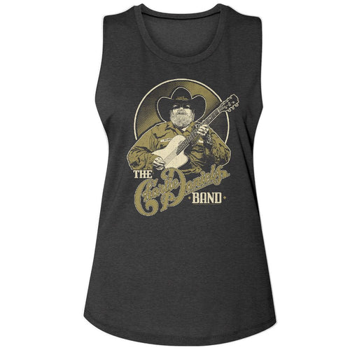 Charlie Daniels Band Ladies Muscle Tank - Charlie D