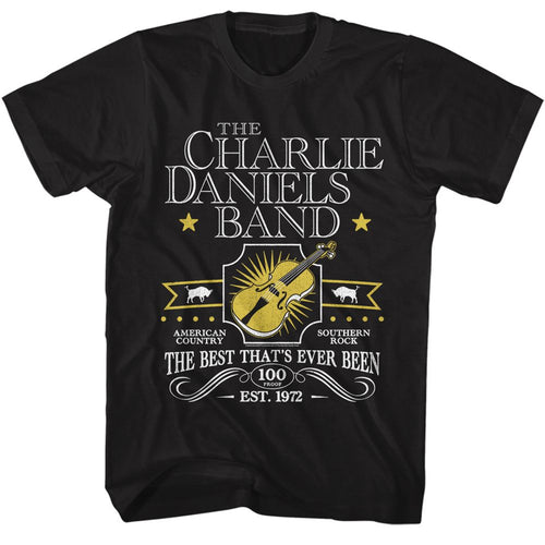 Black Charlie Daniels Band t-shirt featuring Charlie Daniels Band The Best Thats Ever Been design
