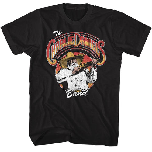 Black Charlie Daniels Band t-shirt featuring Charlie Daniels Band Logo And Fiddlin design
