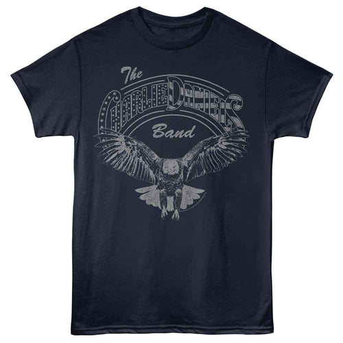 Navy Charlie Daniels Band t-shirt featuring Charlie Daniels Band Stars Stripes And Eagle design