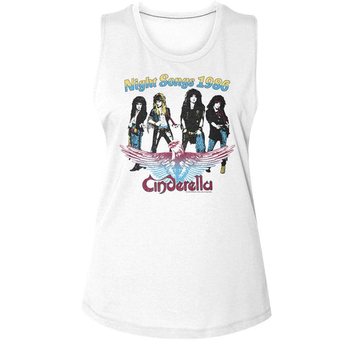 Cinderella Ladies Muscle Tank - Night Songs 1986