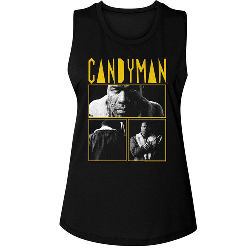 Candyman Ladies Muscle Tank - 3 Photo and Logo
