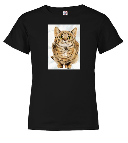 Black Cat Look Up Youth/Toddler T-Shirt