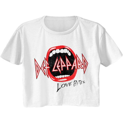 Def Leppard Ladies Crop Top - Mouth