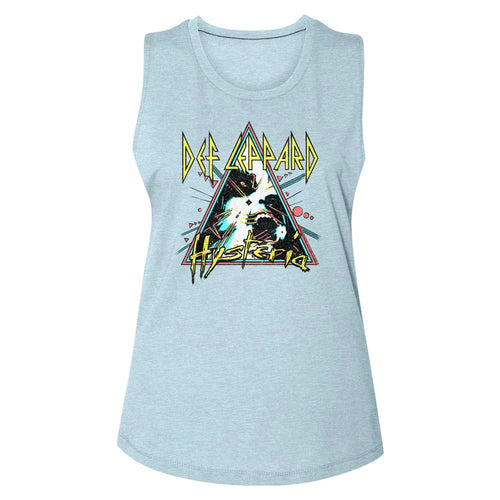 Def Leppard Ladies Muscle Tank - Hysteria Triangle