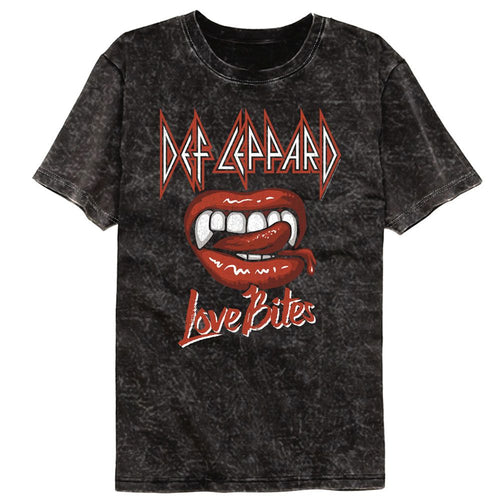 Def Leppard Mineral Wash T-Shirt - Love Is Biting