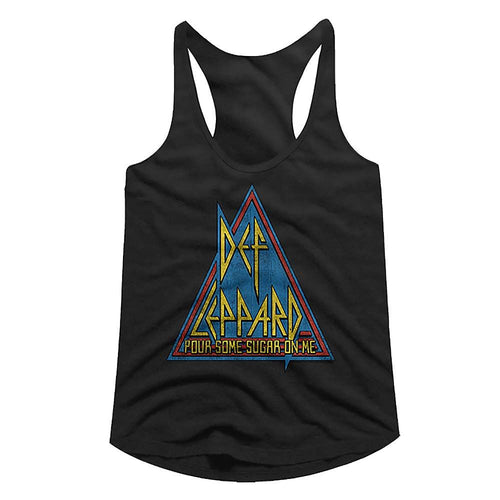 Def Leppard Ladies Racerback - Primary Triangle
