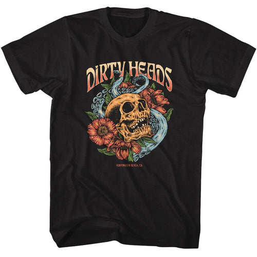 Black Dirty Heads t-shirt featuring Dirty Heads Treasure design