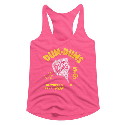 Dum Dums Ladies Racerback - Worlds Best Pop