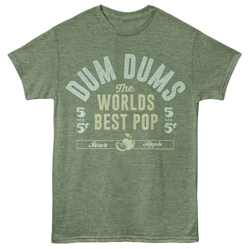Military green heather Dum Dums t-shirt featuring Dum Dums Worlds Best design