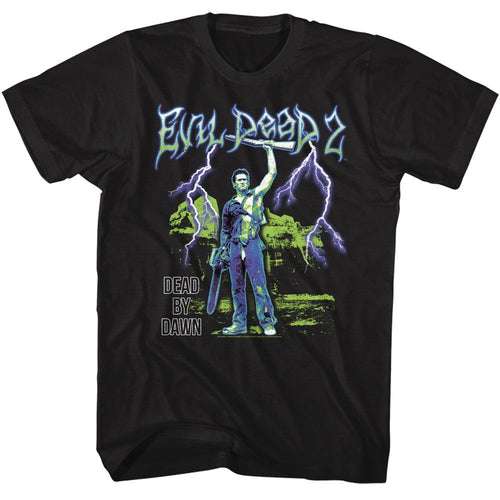 Black Evil Dead t-shirt featuring Evil Dead Lightning design