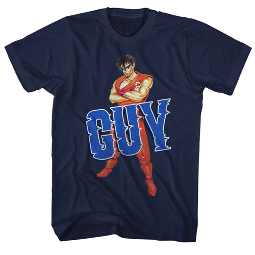 Navy Final Fight t-shirt featuring Final Fight Guy ninja design