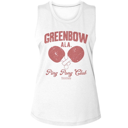 Forrest Gump Ladies Muscle Tank - Greenbow Ping Pong