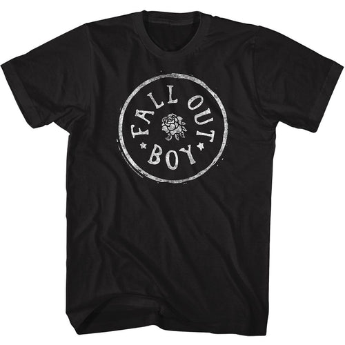 Black Fall Out Boy t-shirt featuring Fall Out Boy Circle Rose design