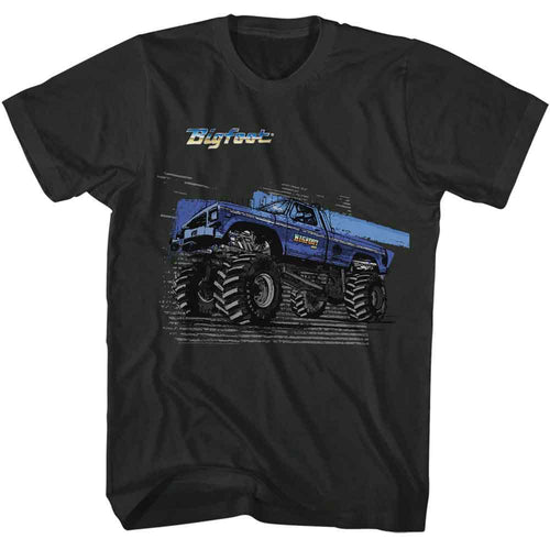 Smoke gray Bigfoot t-shirt featuring Bigfoot Truck Zoom design