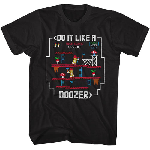 Black Fraggle Rock t-shirt featuring Fraggle Rock Like A Doozer design