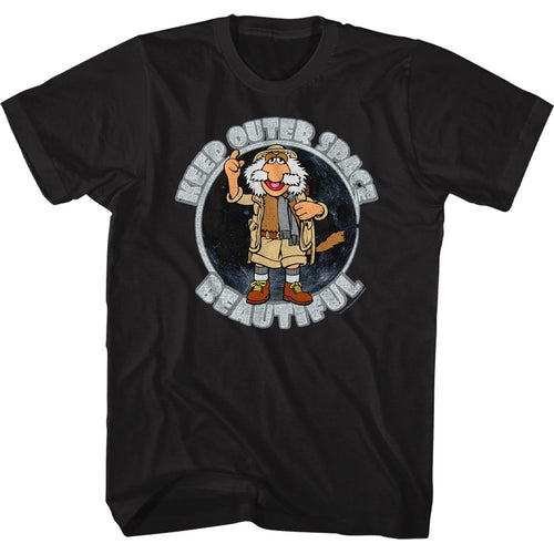 Black Fraggle Rock t-shirt featuring Fraggle Rock Outer Space design