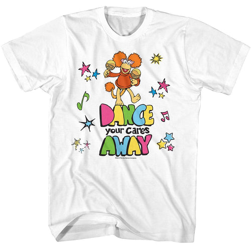 White Fraggle Rock t-shirt featuring Fraggle Rock Color Dance design