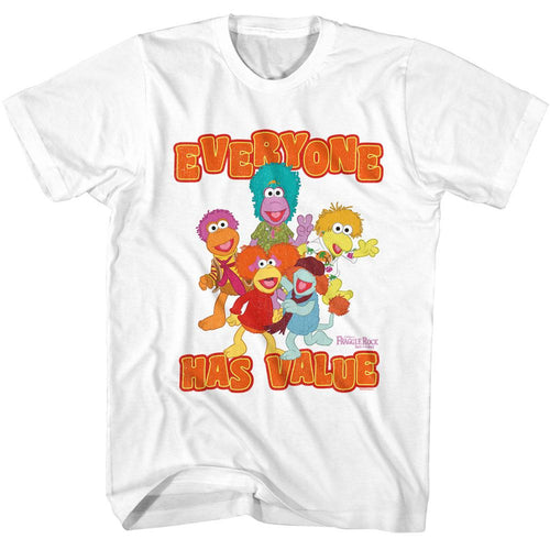 White Fraggle Rock t-shirt featuring Fraggle Rock Value design