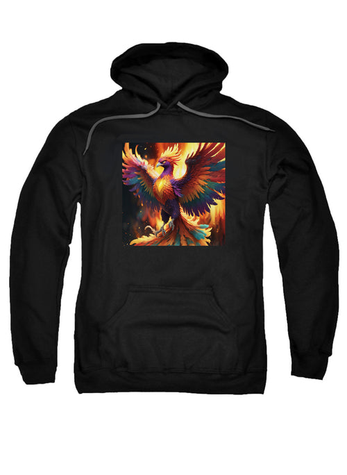 Black Fiery Phoenix Hoodie