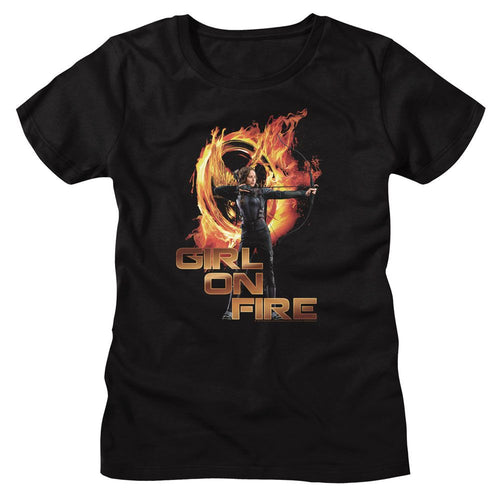 The Hunger Games Ladies T-Shirt - Girl On Fire