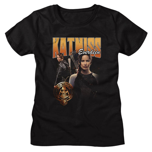 The Hunger Games Ladies T-Shirt - Katniss Duo Photo