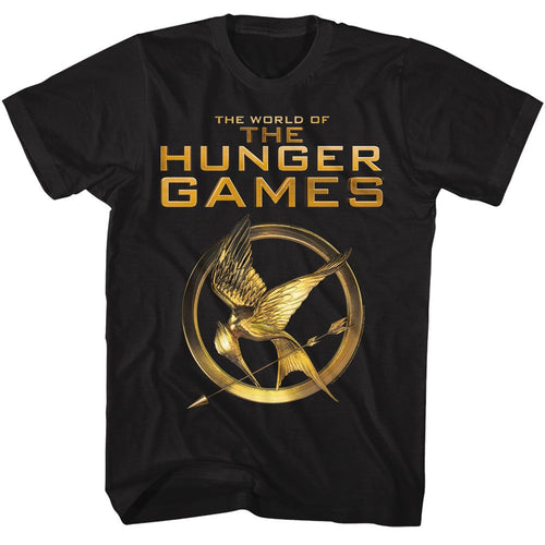 Black The Hunger Games t-shirt featuring The Hunger Games The World Of The design