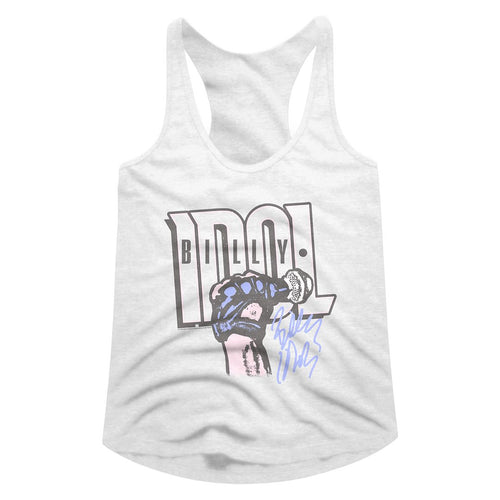 Billy Idol Ladies Racerback - Idol Fist