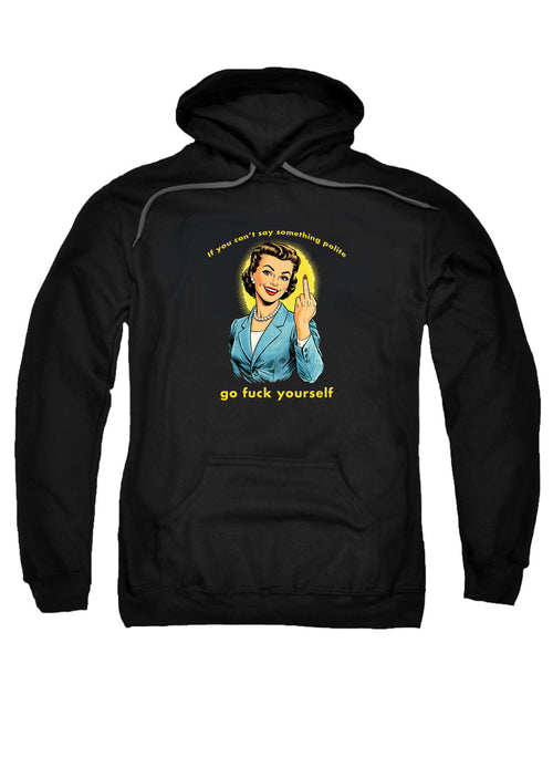 Black If you can't say something polite Hoodie