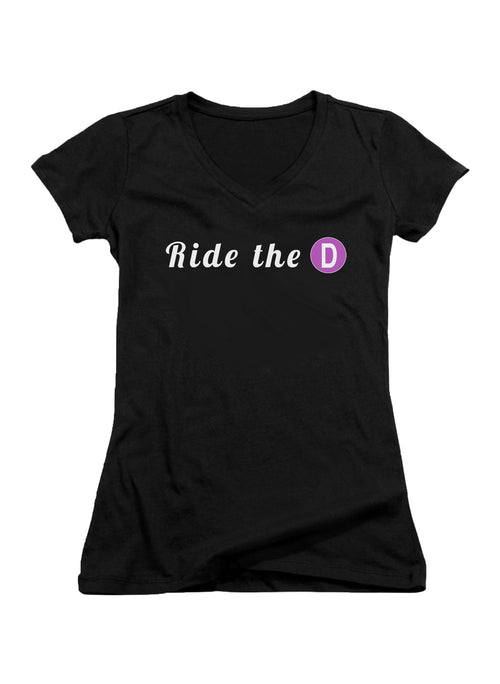 Ride the D Juniors V-Neck T-Shirt