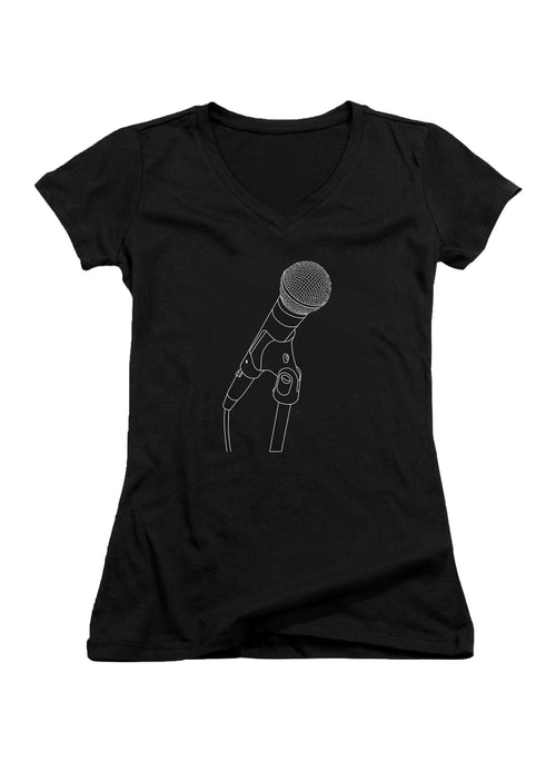 Microphone Juniors V-Neck T-Shirt